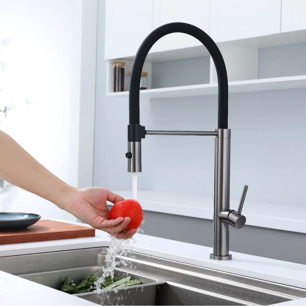 Kitchen Magnetic Dual Outlet Cold and Hot Water Faucet, Sink Spray Prevention Universal Rotating Kitchen Faucet