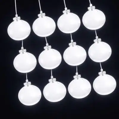 

12Pcs Christmas Tree DIY Balls Transparent Hanging Ornaments Empty Xmas Baubles Decorative Christmas Decorations for Holiday