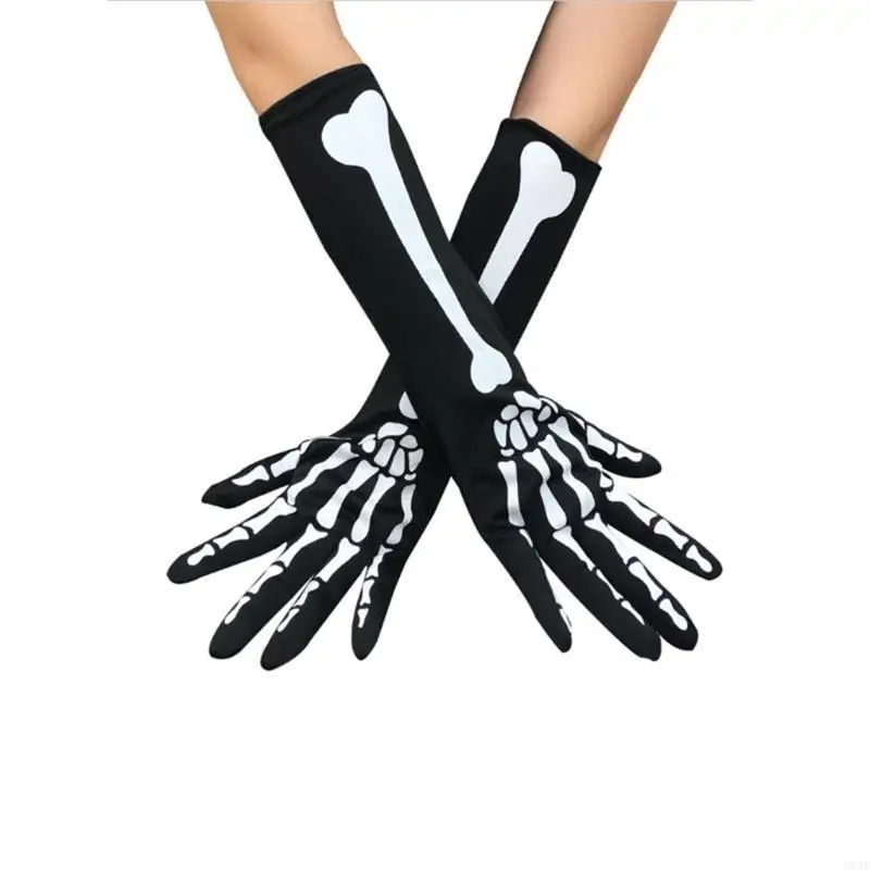 

Skull Head Gloves Stocking Set Costume Cosplay Party Decoration Accessory