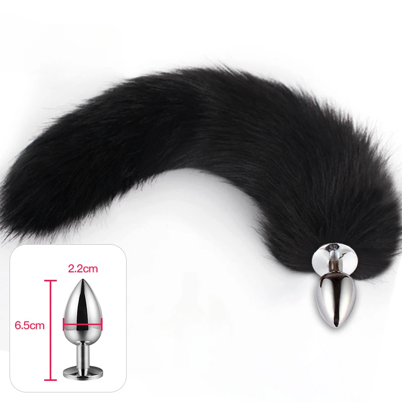 18mm/22mm Fox Anal Plug Cute Tail Anal Toys for Beginner Stainles Steel Anal Plug Couple Role Play BDSM Sex Toys for Woman Man