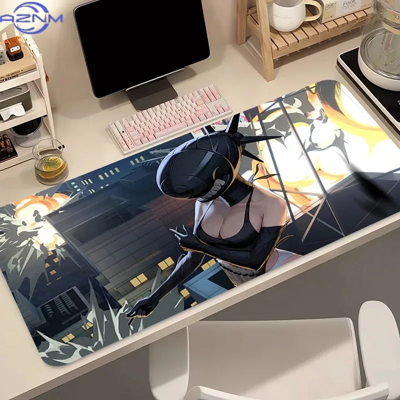 Mouse Pad Sexy Anime Girl Keyboard Pad Cute Gaming PC Computer Gamer Desktop Mouse Mat Chainsaw Man Reze Laptop Kawaii Mousepad