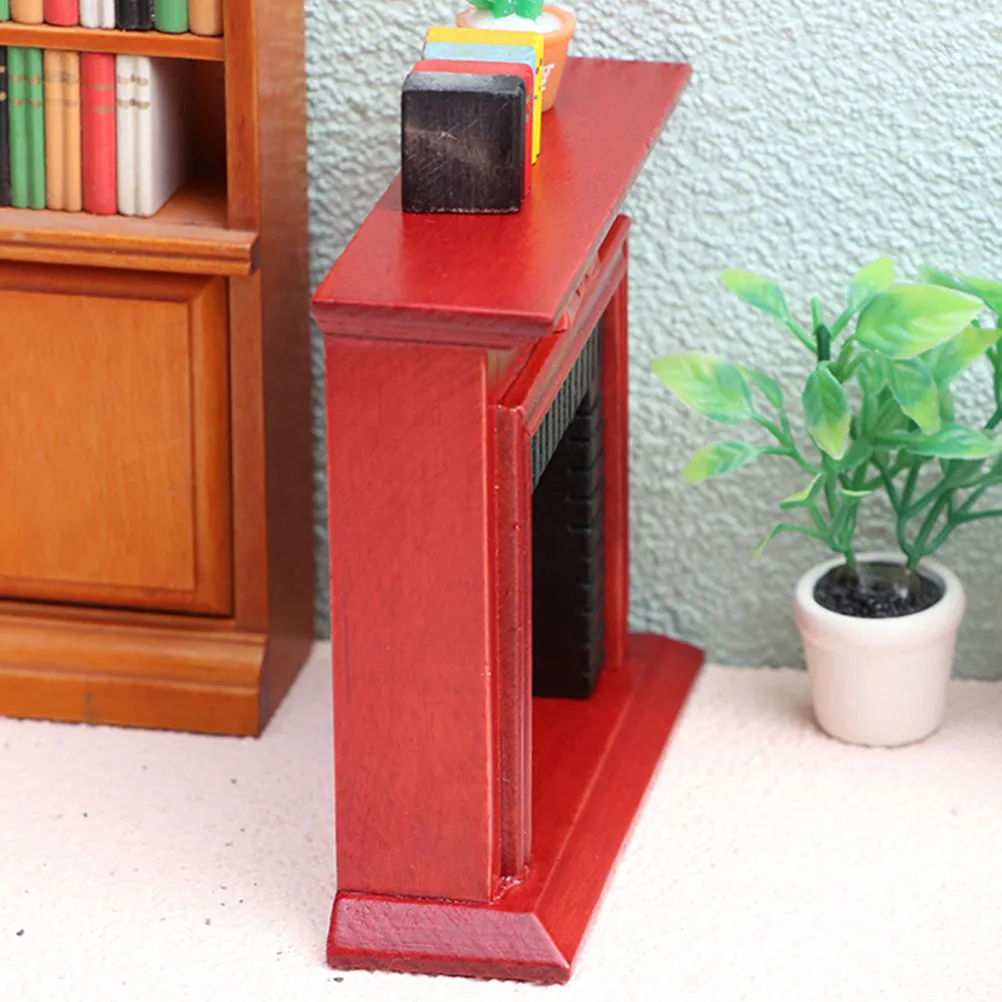 

2Pcs Wooden Mini Fireplace for Miniature House 1:12 Scale Realistic Furnishing Decorative Accessory for Creative Room