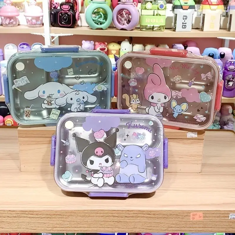 

Sanrio Kuromi Cinnamoroll My Melody Ланч-бокс Герметичная коробка Хит-товар Новый продукт Милый мультфильм на открытом воздухе Взрослый студент Милый