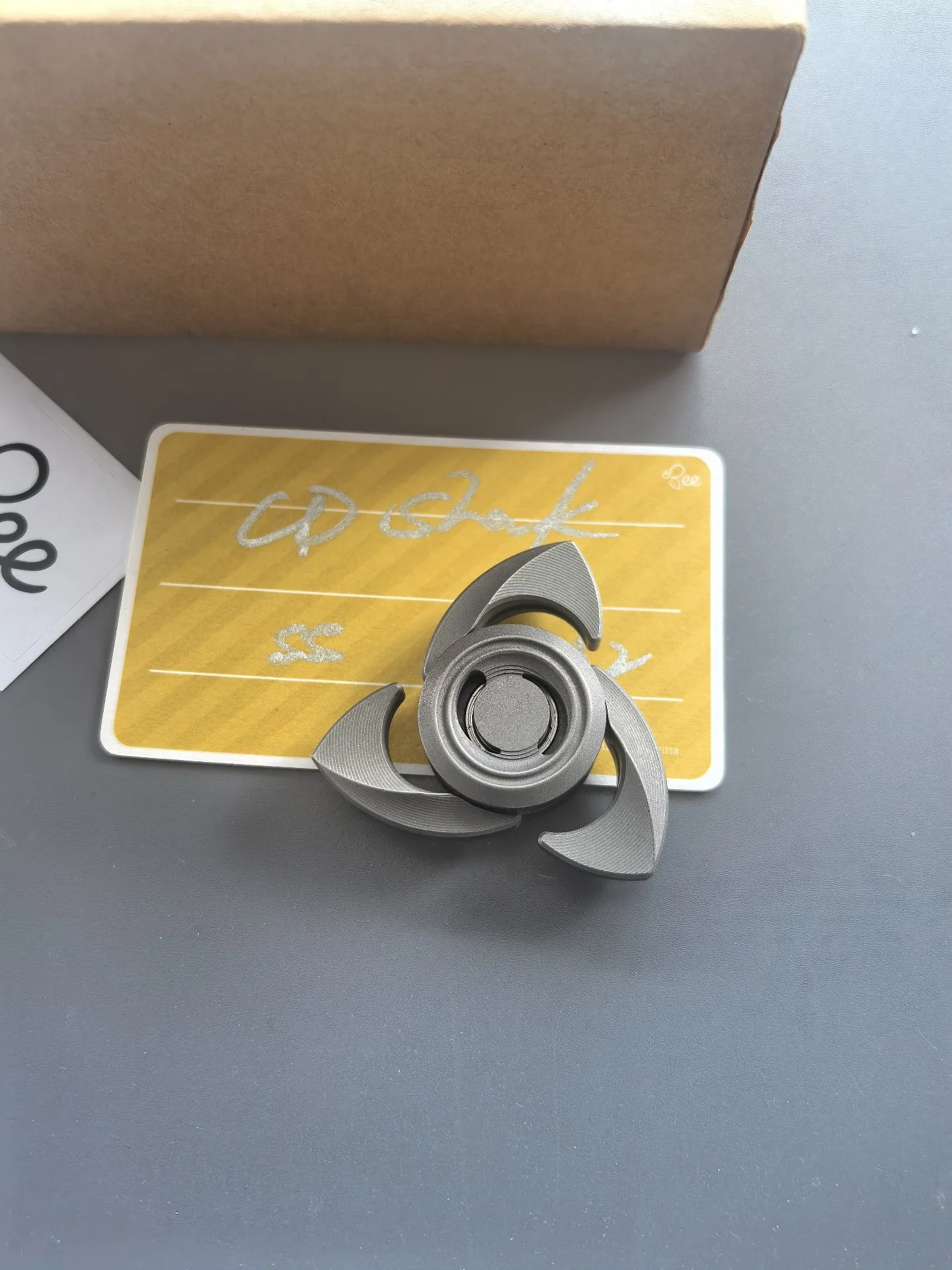 Used newbee edc shark fingertip top, steel cd pattern