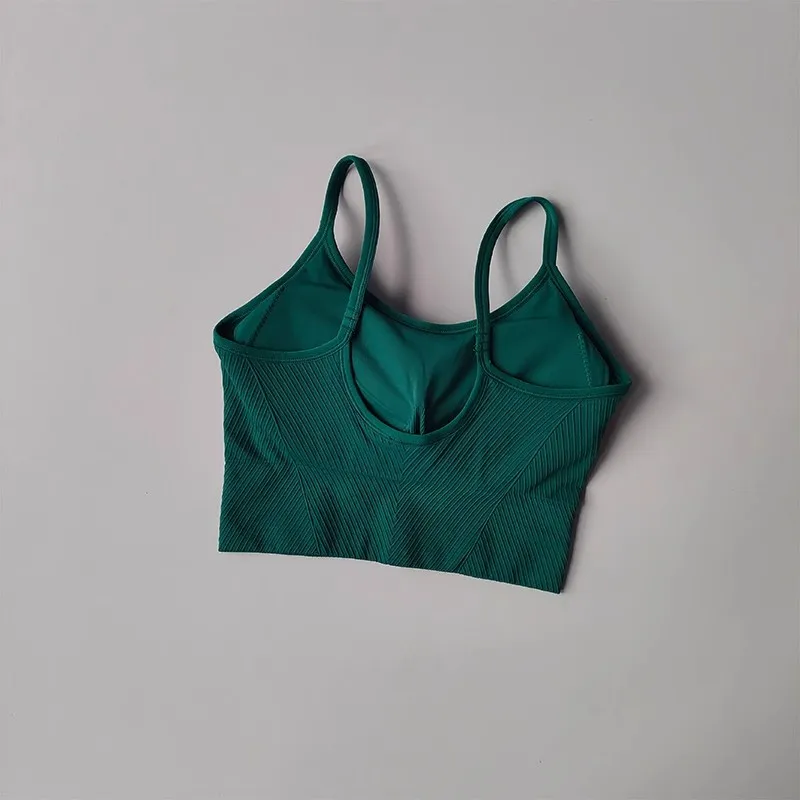 Atmungsaktiver Sport-BH für Damen, Fitness-Gym-Workout-Push-Up-Camisole, Yoga-Top mit Schriftzug, Pilates-Kleidung, Crop-Top, Yoga-BH – Detail 19