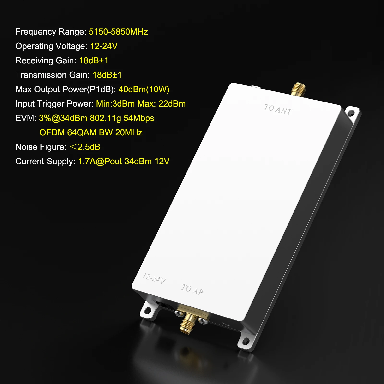 Imagem -03 - Edup-reforço Wifi Bidirecional 20w 10w 5.8 Ghz Amplificador de Sinal sem Fio Extensor de Alcance Uav