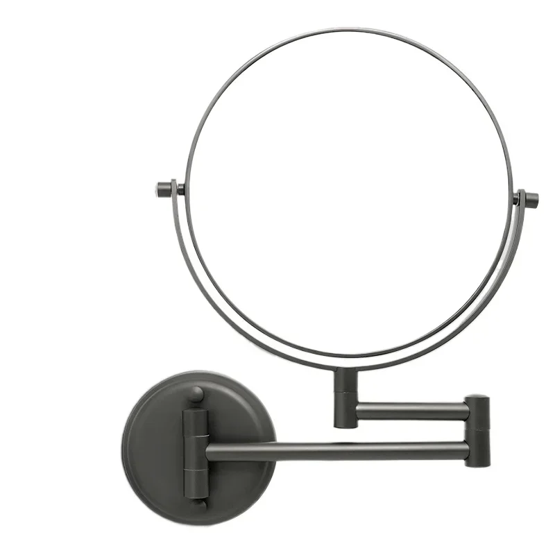 Wall Mounted Makeup Mirror Bathroom 3X Magnifying Vanity Double-Sided Cosmetic Extendable Arm Shaving Mirror No Drilling