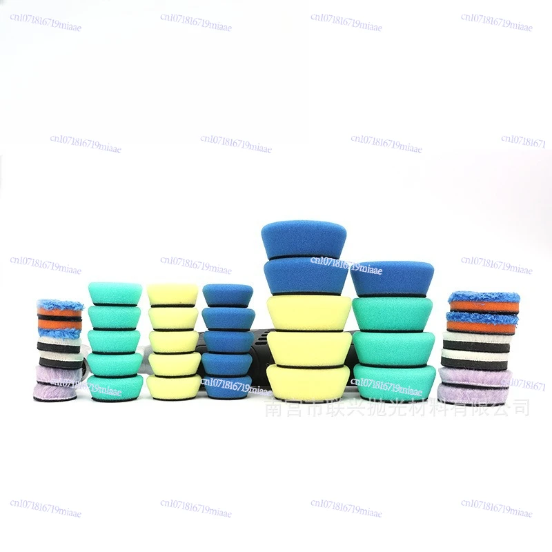 36-Piece Set 1/2 Inch Detail Polishing Wheel Sponge Tray DA Wool Tray Wax Tray Car Small Area Polishing Set