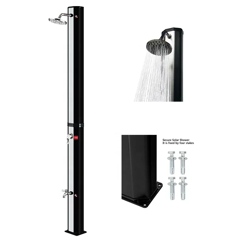 Para CYEN 2021 mezclador ducha de agua fría y caliente 35L plata PVC exterior Solar jardín ducha piscina calentador piscina