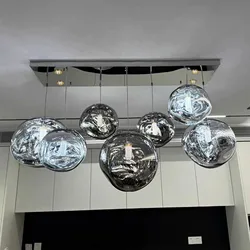 Nordic PVC Lava LED Pendant Light Modern Design Hanging Lamp for Living Room LOFT Bedroom Bar - Luminarias
