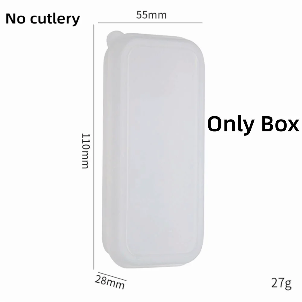 Portable 304 Stainless Steel Spoon Fork Set Short Handle Storage Case Cutlery Set Cooking Supplies Office