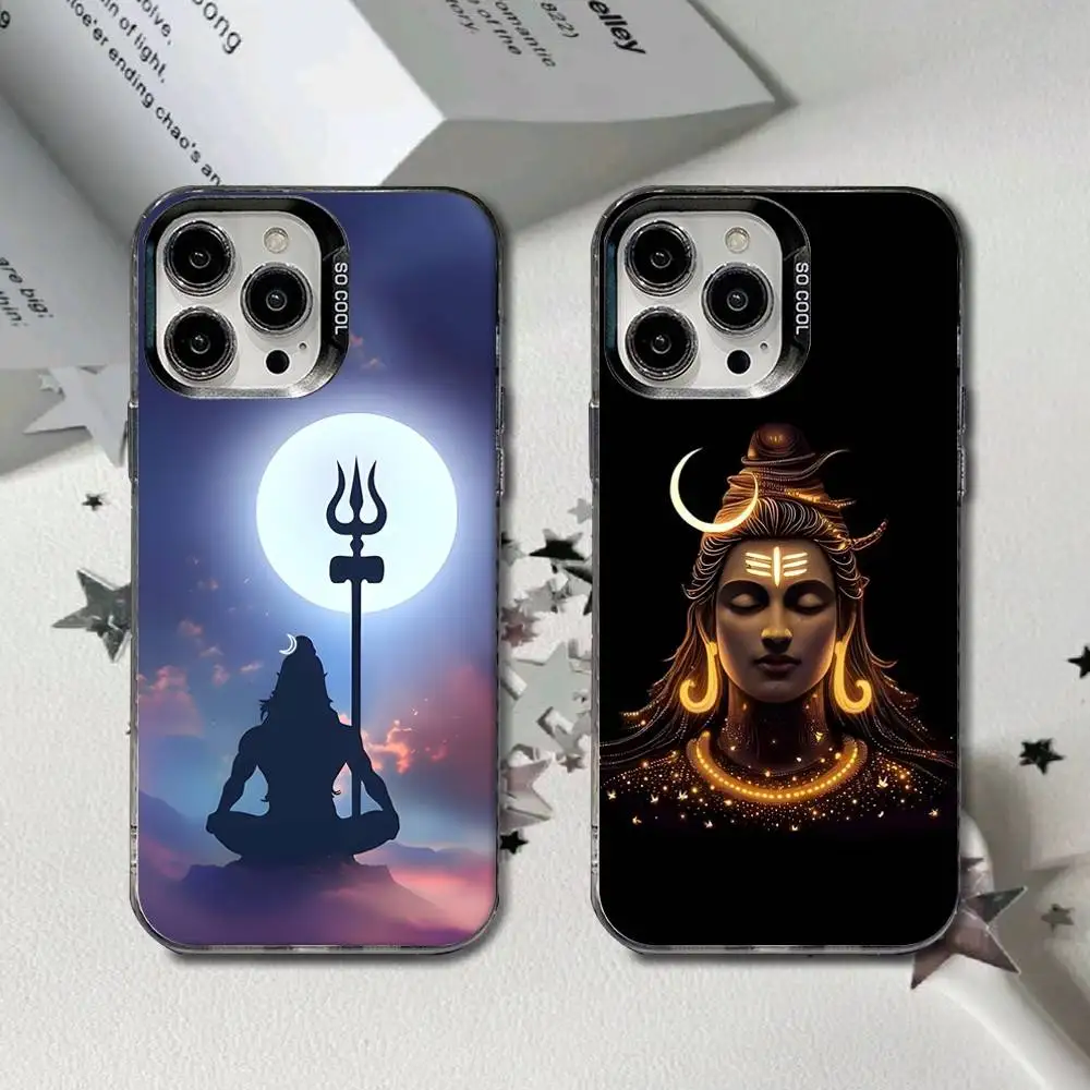 

Lord Shiva God Phone Case For iPhone 16,15,14,13,12,11,8,7,Pro,Max,Plus,Mini,XS,SE Black Matte Hard
