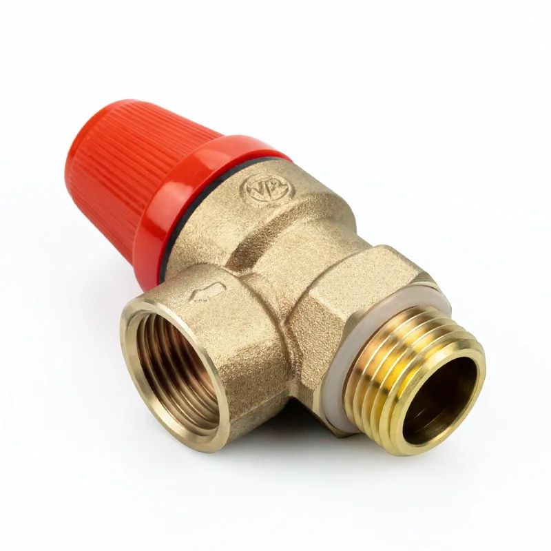 1PC Brass One-Way Safety Relief Valve One-Way Wall-Hung Boiler Safety Valve Thread DN15