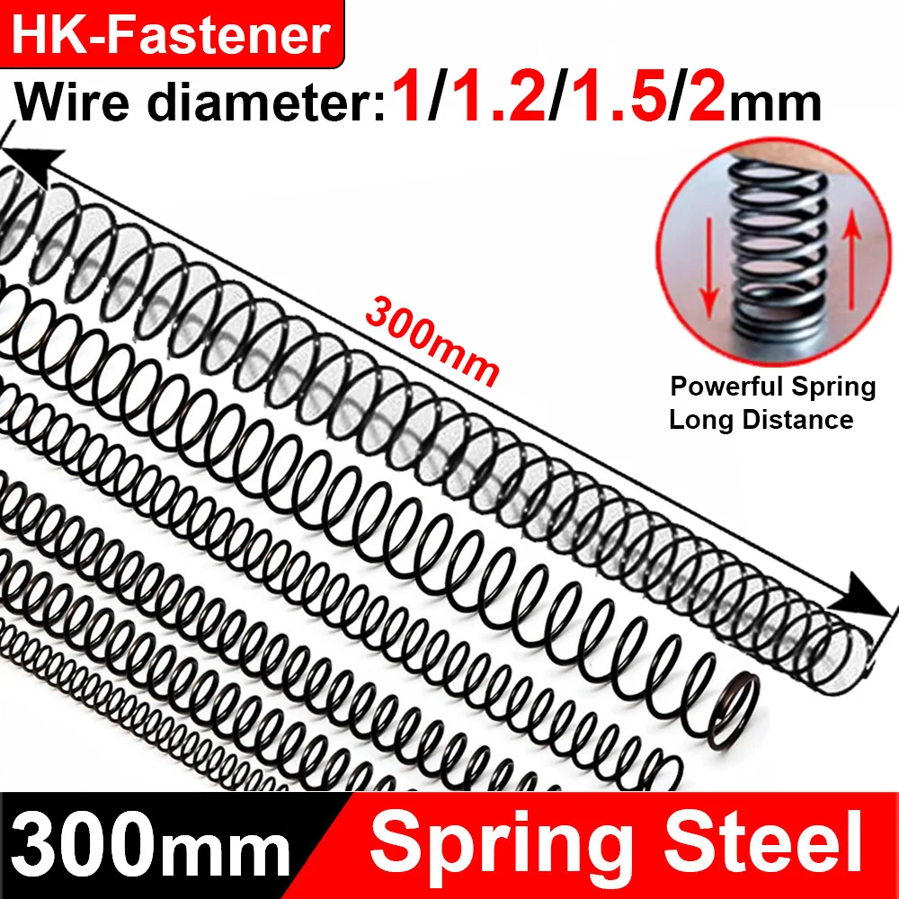 

1pcs Y-shaped Spring Steel Long Compression Springs Wire Diameter 1.0/1.2/1.5/2mm OD 5-25mm Length 300mm Pressure Springs