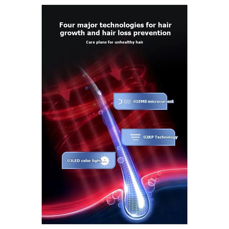 ABKR-KD3806 Hair-Strengthening Comb, Hairline Care Comb, Scalp Treatment Device- The Ultimate Hair Care Tool