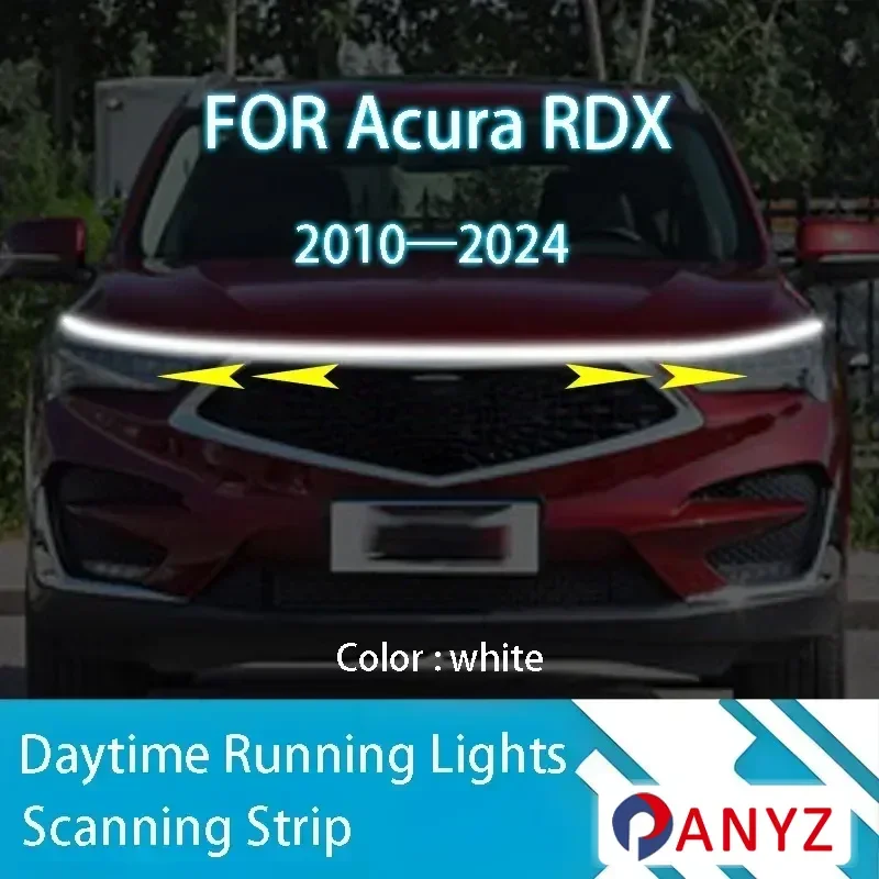 

ДЛЯ Acura RDX 2010-2022 светодиодные дневные ходовые огни сканирования запуска капота автомобиля DRL направляющая декоративная лампа окружающего света 12 В