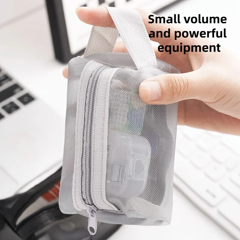 New Arrival Hot Selling Mini Storage Pouch Transparent Mesh Coin Purse Zipper Bag Portable Key Lipstick Organizer Large Capacity