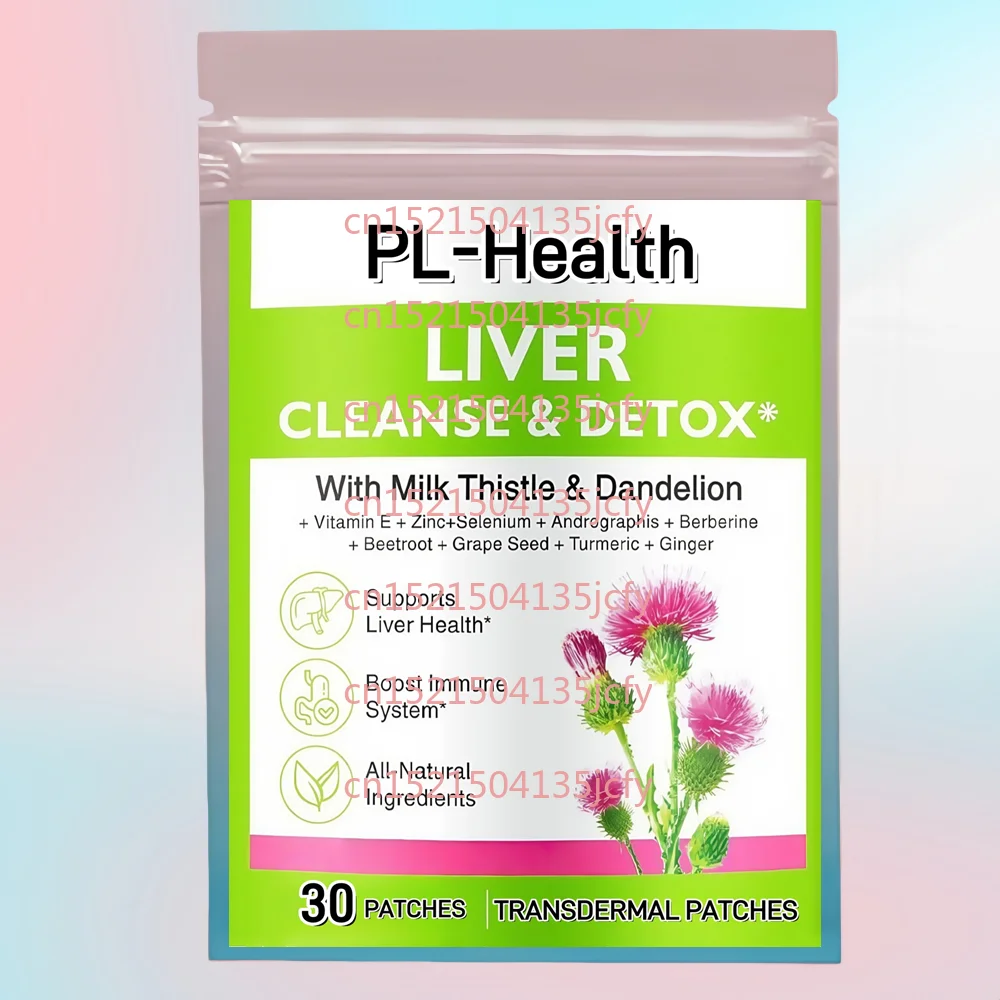 

30 Patches Liver Renew Cleanse Detox Transdermal Patches With Milk Thistle Dandelion Beet Root for Liver Health