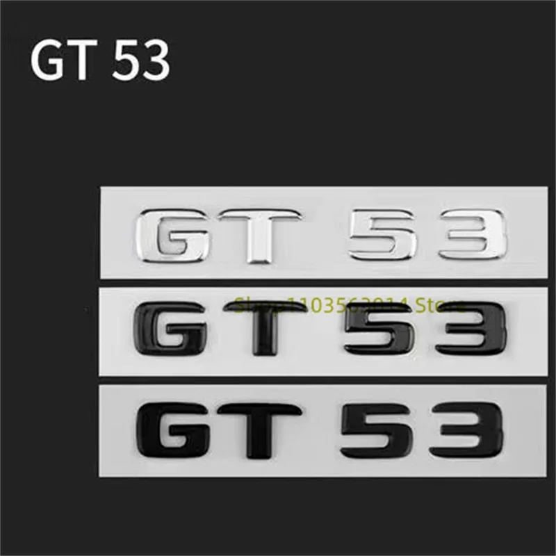 2017 Flat Letters GT50 GT53 GT63 GT63S V8 Biturbo 4matic+ ABS Emblem for C190 X290 Car Side Trunk Sticker