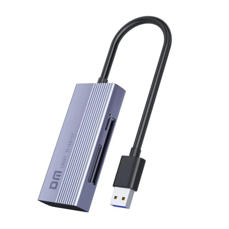DM 3 في 1 SD/TF/CF قارئ بطاقة متعددة مع منفذ USB مناسبة لأجهزة الكمبيوتر المحمول قارئ بطاقة الذاكرة CR027