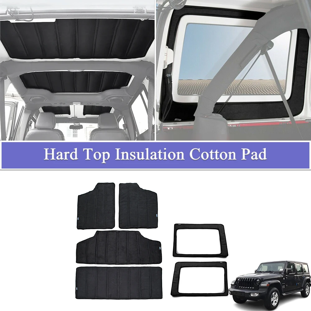 

Rear Window Hardtop Heat Insulation Sound Deadener Cotton Pad Kit for Jeep Wrangler JK 4-Door 2011-2017 Car Interior Accessories