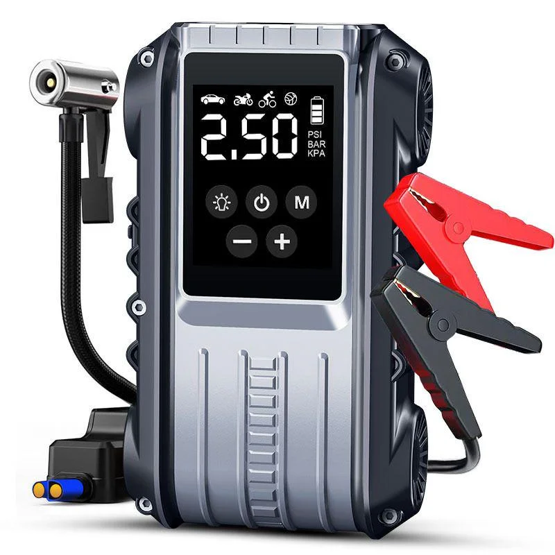 2-in-1 Jump Starter With Air Pump, Tire Inflator, 1800A Peak Battery Booster, 12V Battery Booster Charger For ALL Gas/10L Diesel, Car Truck SUV RV Van Off-Road Outdoor Camping, 3-Mode LED Flashlight 12V Power Bank, Quick Start Dead Battery