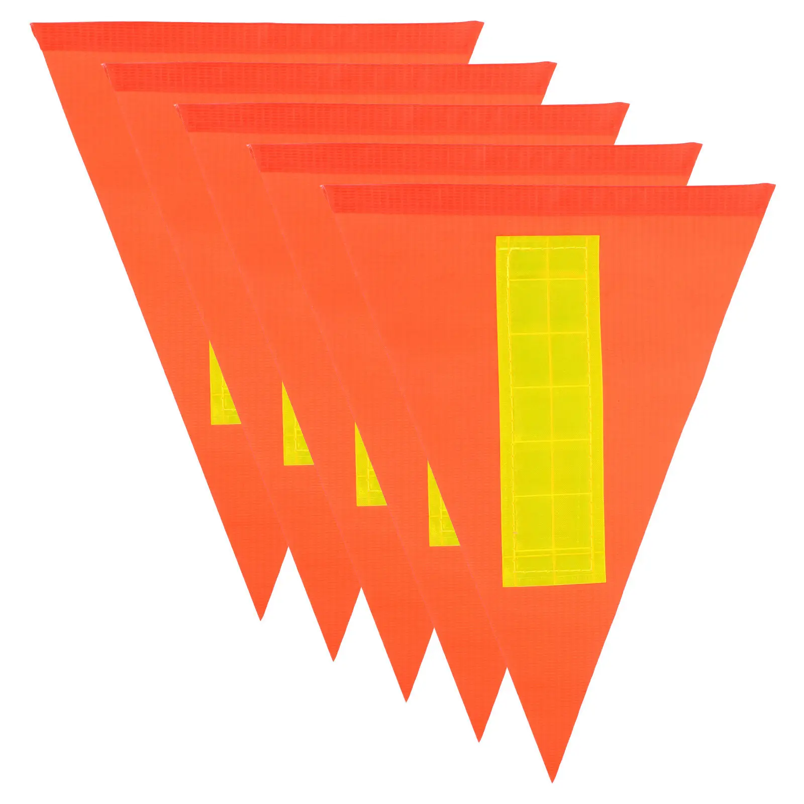 5Pcs Reflective Warning Flags High Visibility Bike Safety Flag Lightweight Tear-Resistant Cycling Flag for Urban Bicycle Riding