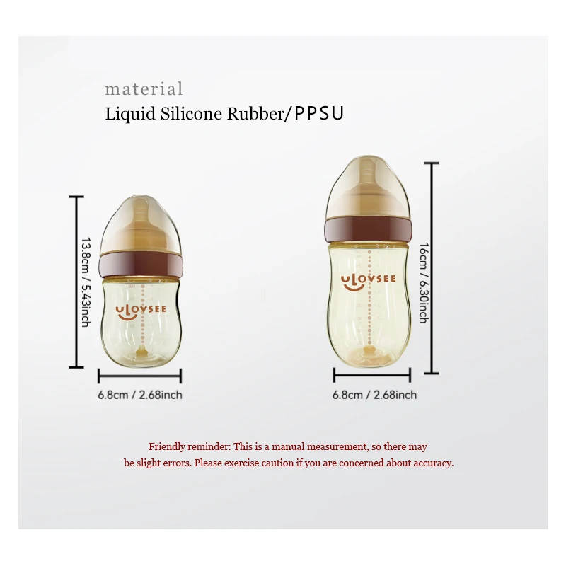Neue 240ml/160ml PPSU Babyflasche & Sauger, Weithalsflasche mit Luftausgleichsventil am Boden, Hitzebeständige Milchflasche – Detail 11