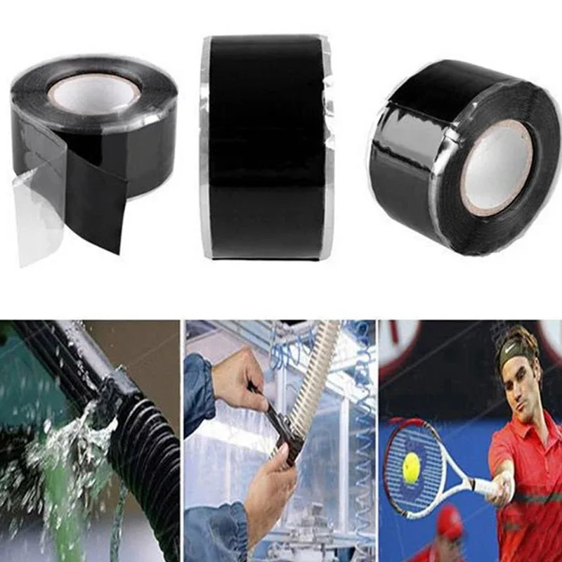 1/2Pcs Waterproof Silicone Performance Repair Tape Bonding Rescue Self Fusing Hose High Temperature Resistant Insulating Tape