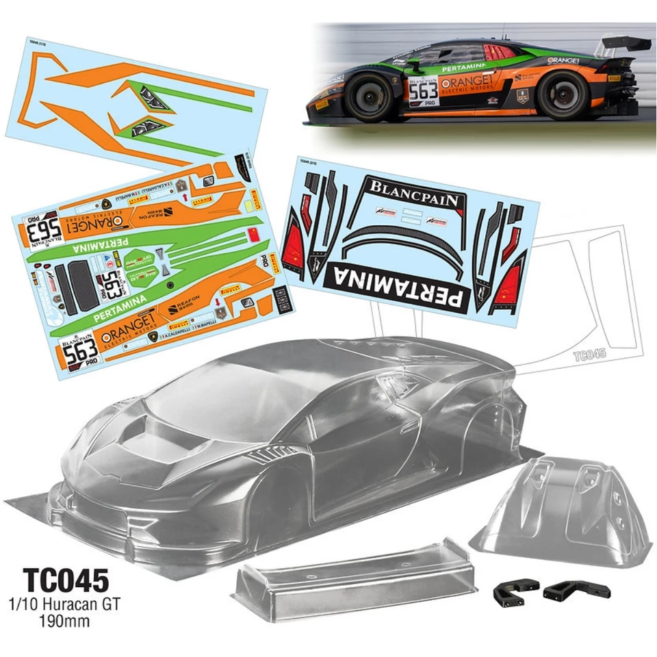 1 10 Huracan GT On-Road Racing Car Clear Body Shell for Rc Drift