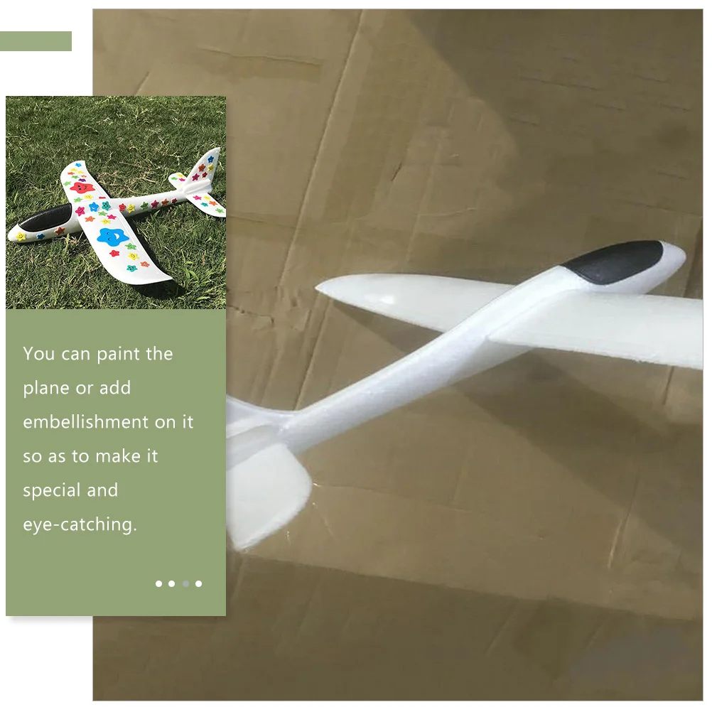 

2 Pcs Painted Hand Throwing Plane Kid Gifts Childrens Airplanes Toys Foam Kids Flash Gliders for Aircraft