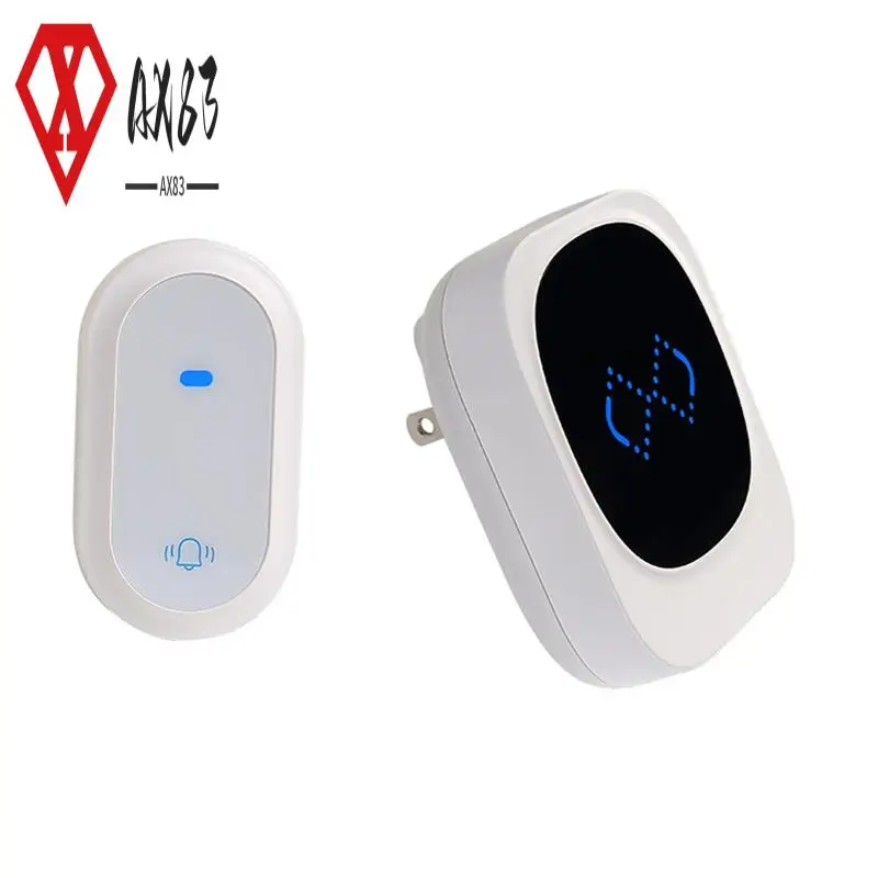 

AX83-Wireless Home Welcome Smart Doorbell Self-Powered IP68 Waterproof 180M Remote With 38 Songs US Plug
