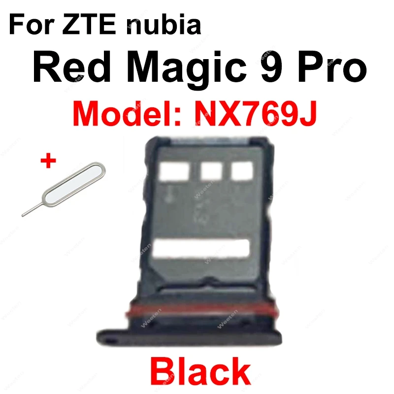 For ZTE nubia Red Magic 8 8S 9 Pro+ Plus NX729J NX769J Sim Card Tray SIM Card Holder Adapter Reader Parts