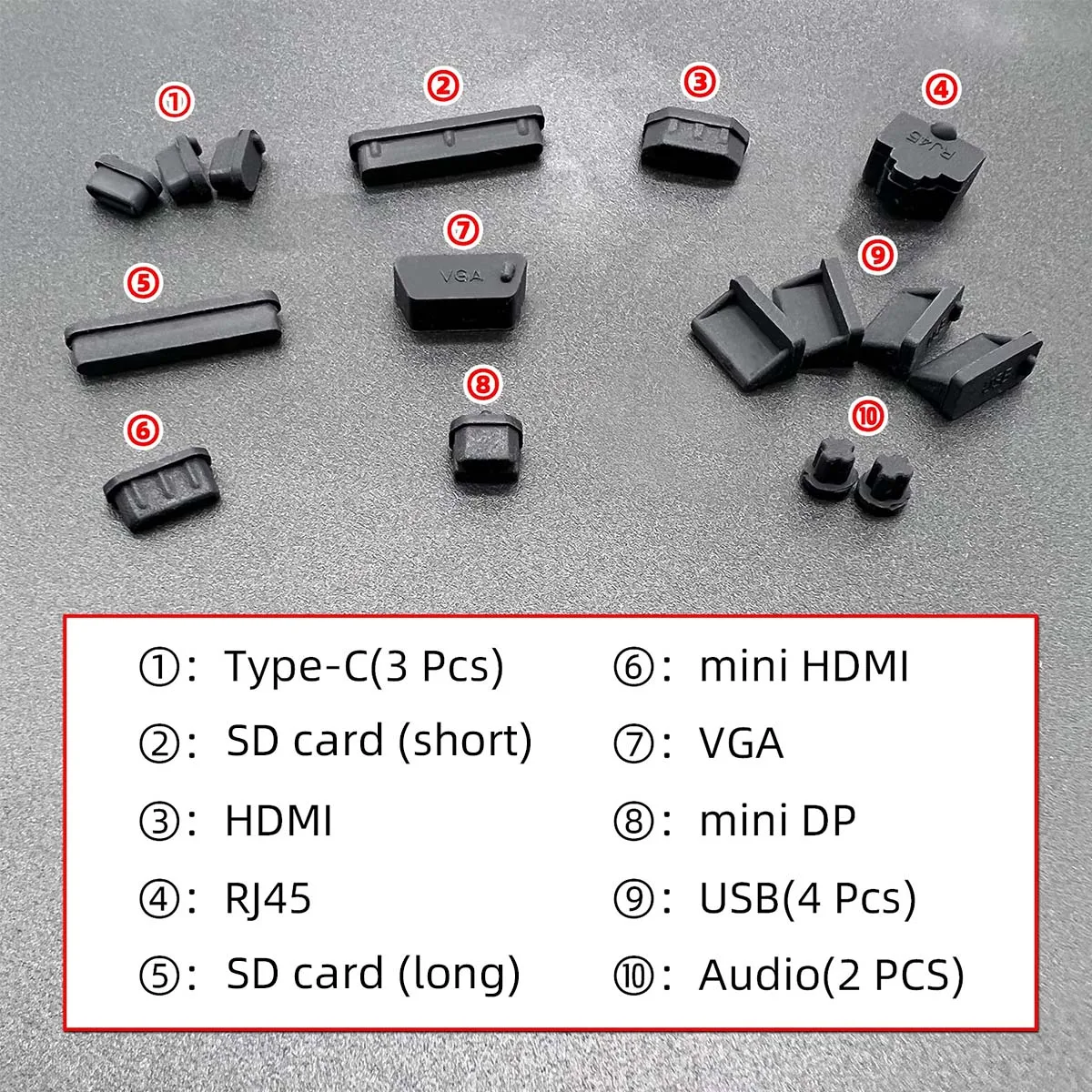 16Pcs Universal Laptop Silicone Dust Plug Set, Anti-Dust Port Stopper USB Interface Protector Cover For Notebook