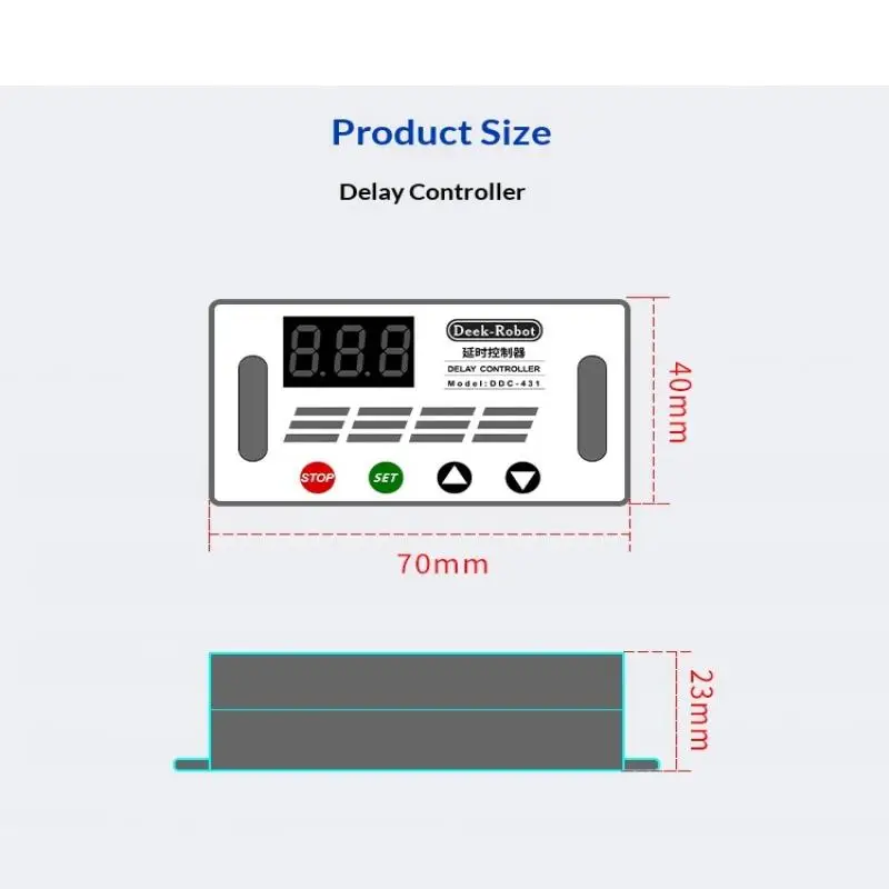 LED Dual MOS Time Delay Relay High Level Trigger 12V 24V DC 5V-30V With Digital Display Cycle Timer Delay Switch For Circuit