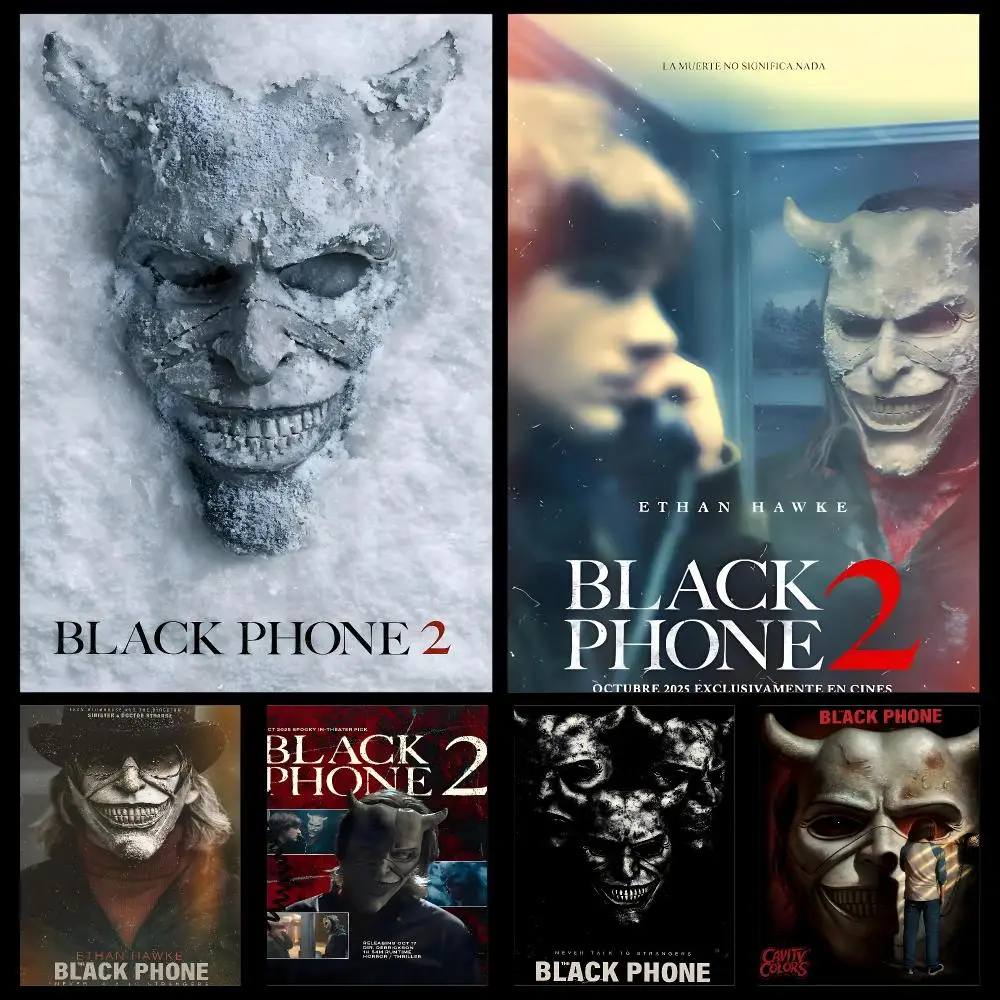 Movie The Black Phone Gothic Horror Poster PP Self Adhesive Decorative HD For Garage Gaming Room Living Room Gift