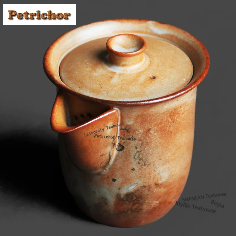 

170ml Zhiye Wood-fired High Treasure Bottle Teapot Retro Tea Infuser Pot Tea Soaking Kettle With Filter Tea Items Decoration