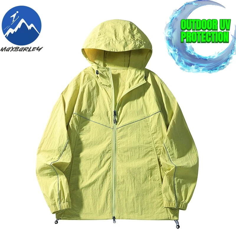 

Куртка с защитой от солнца UPF50+ для мужчин, летняя, для активного отдыха, спортивная, с защитой от УФ-излучения, охлаждающая, с капюшоном, однотонная, свободного кроя, ветровка