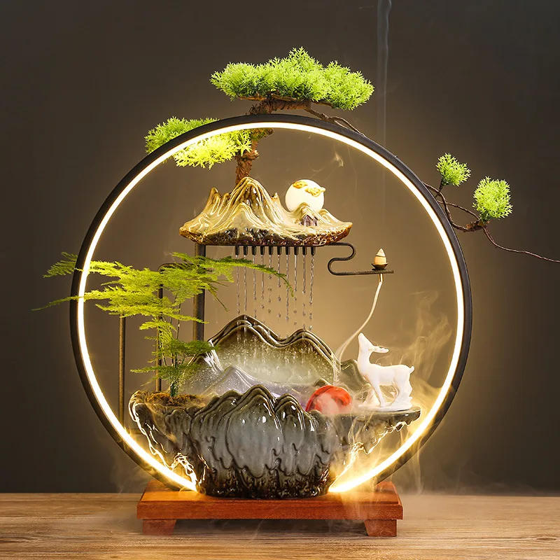 Chinese Style Flowing Water Ornaments,household Circulating Water Humidifier,living Room,new Home,office,opening Ceremony Gifts
