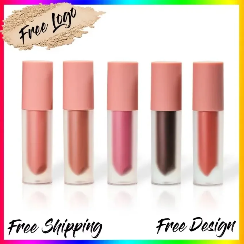 

Custom 43colors Non-sticky Liquid Lipstick Waterproof Matte Long Lasting Pink/red/coral Brown Nude Lipgloss Bulk Makeup