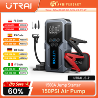 UTRAI 150PSI Air Pump Car Battery Emergency Boosters 1500A Car Jump Starter Power Bank Portable  Starting Device Car Starter New