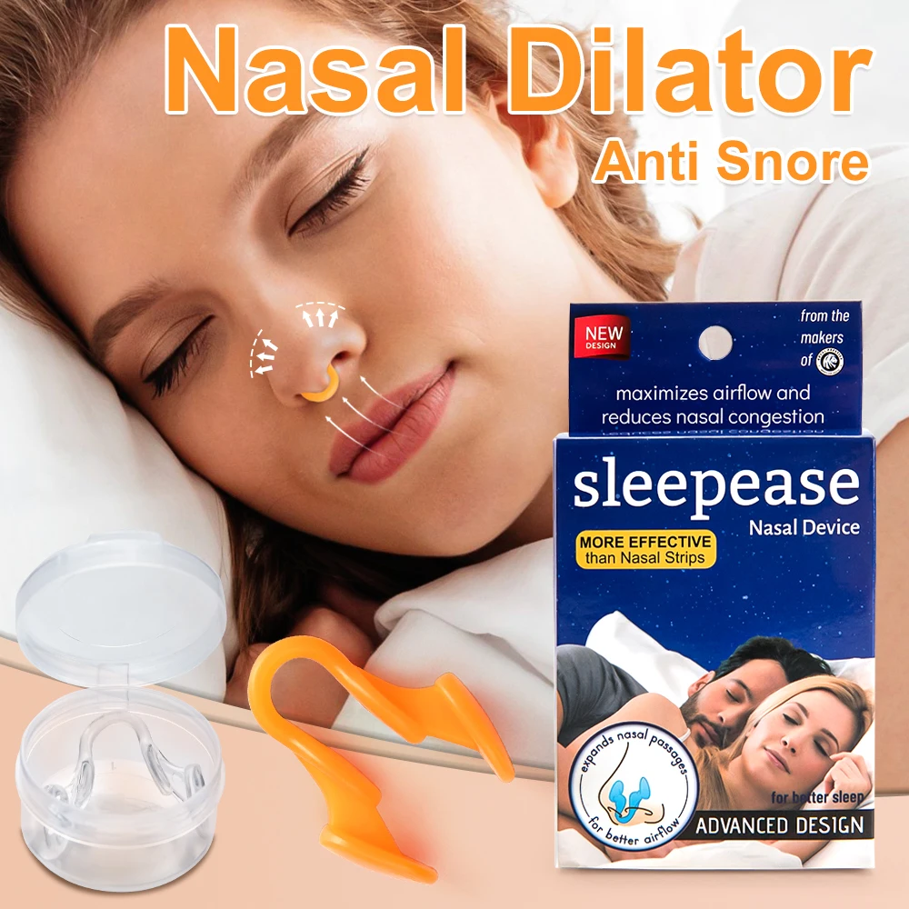 Nose Dilator Nasal Silicone Nose Clip Anti Snoring Devices Easy Breath Snore Stopper Help Breathe  Improve Sleep&Snoring