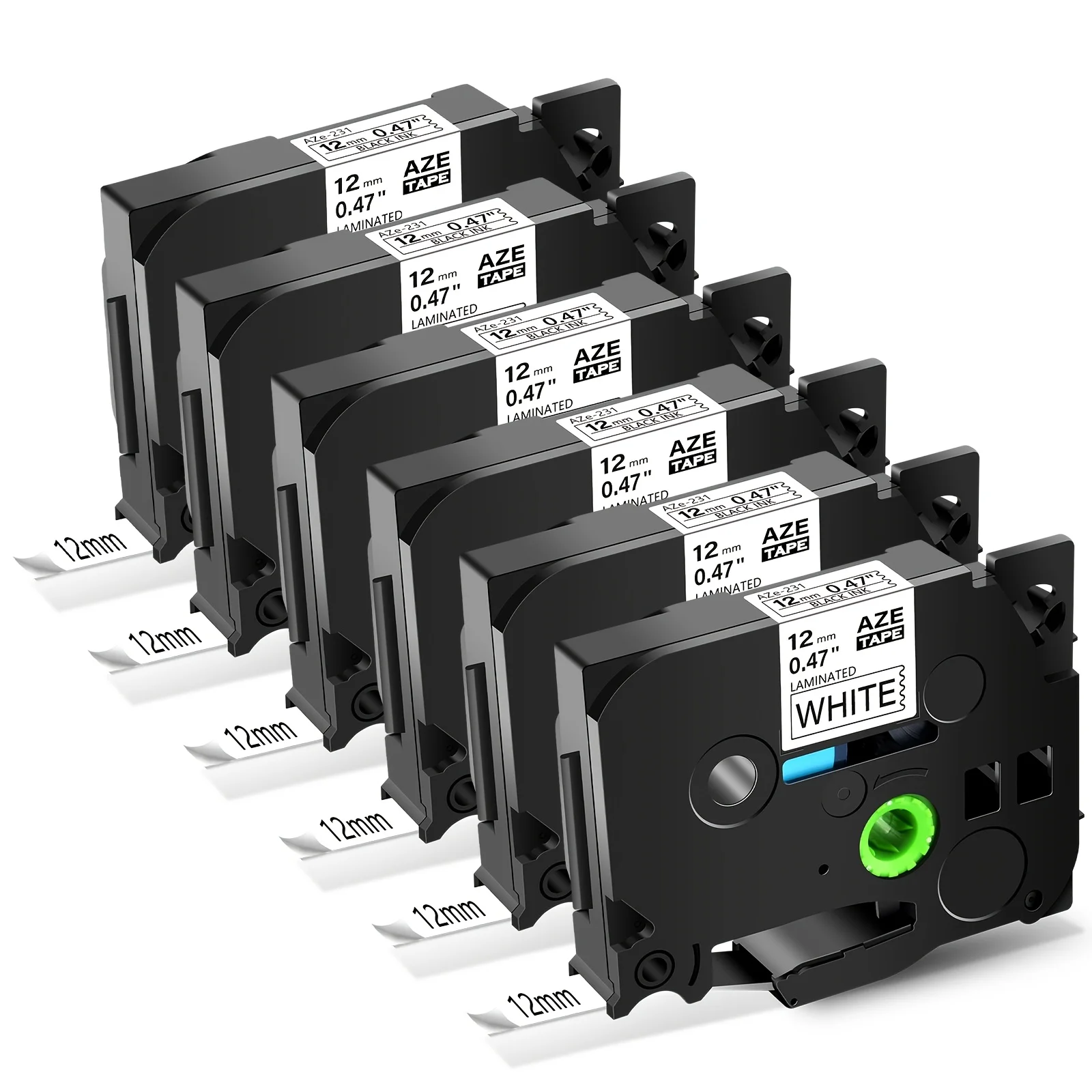Pack Compatible for Brother Ptouch Label Maker Tape TZe 231 131 431 531 631 731 12mm 0.47 Laminated Multi-Color TZ  Label Tape