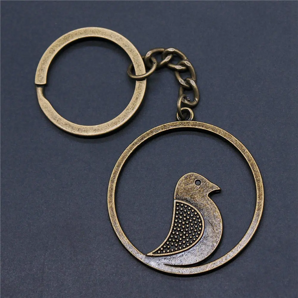 Findings & Components Male Jewelry Bird Keychains 28mm Ring