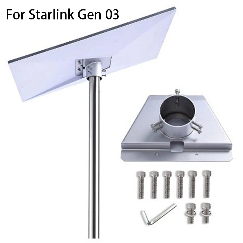 For Starlink Gen 3 Wall Mount for Starlink Internet Kit Satellite roof Mount & Starlink Gen 3 Pipe Adapter for Gen 3 Starlink