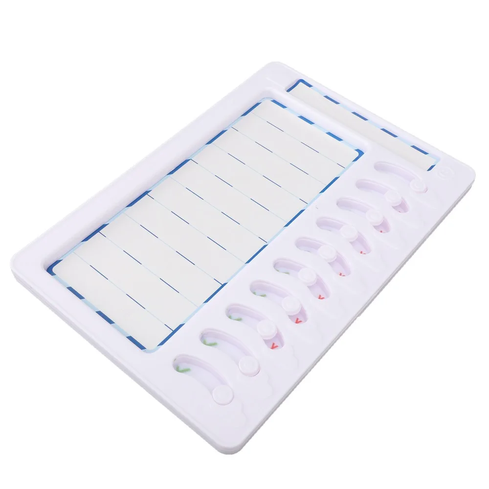 Erasable Kids Schedule Board Slider-type Kid-friendly Erasable Planning Board Portable Reusable Habit Check-in Board Home Use