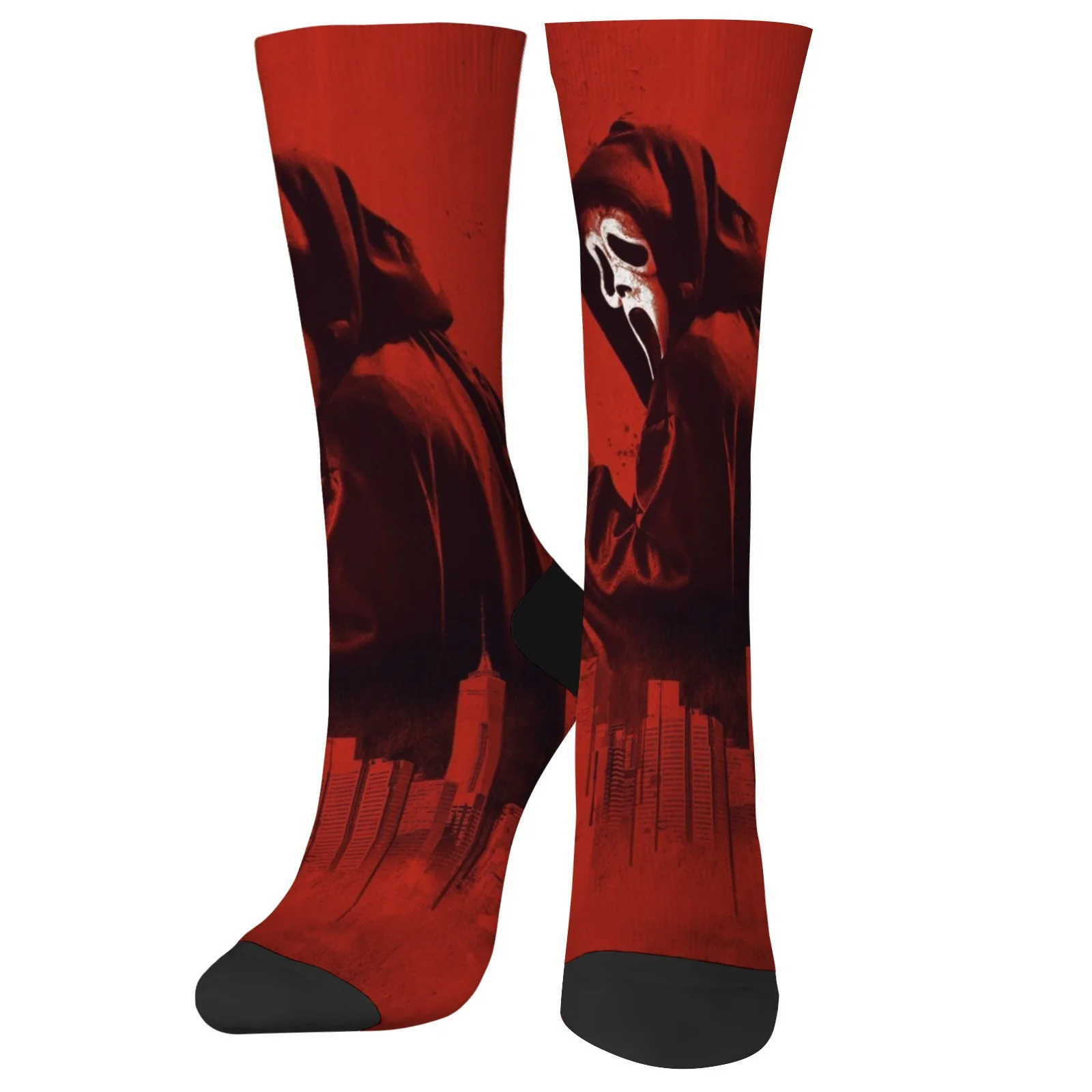 

Новинка, уличная одежда ужасов, носки с принтом Ghostface Crew — унисекс, мягкие, удобные, дышащие, эластичные, для повседневной носки и подарка