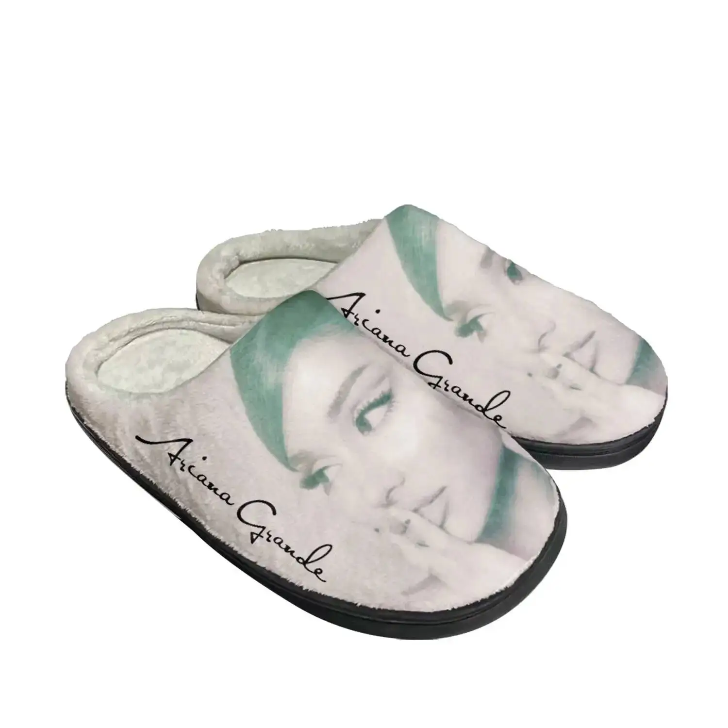 A-Ariana Singer Pop Yes, And Home Cotton Slippers Men Women Youth Boy Girl G-Grande Plush Bedroom Keep Warm Shoes Custom Slipper