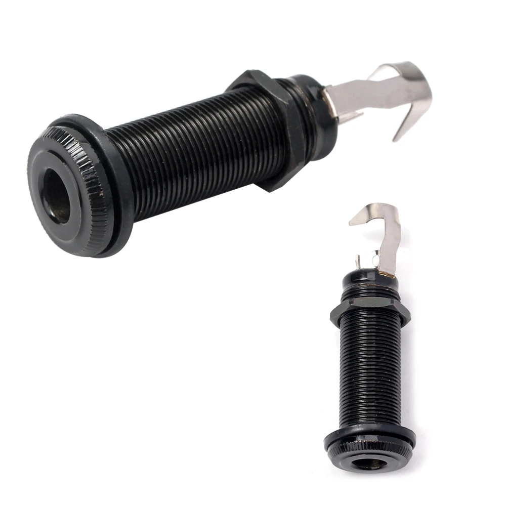 

Long Guitar Stereo Jack Socket Endpin Input Cylinder Output 1 4 Inch 6 35mm Easy Install Acoustic Electric Bass