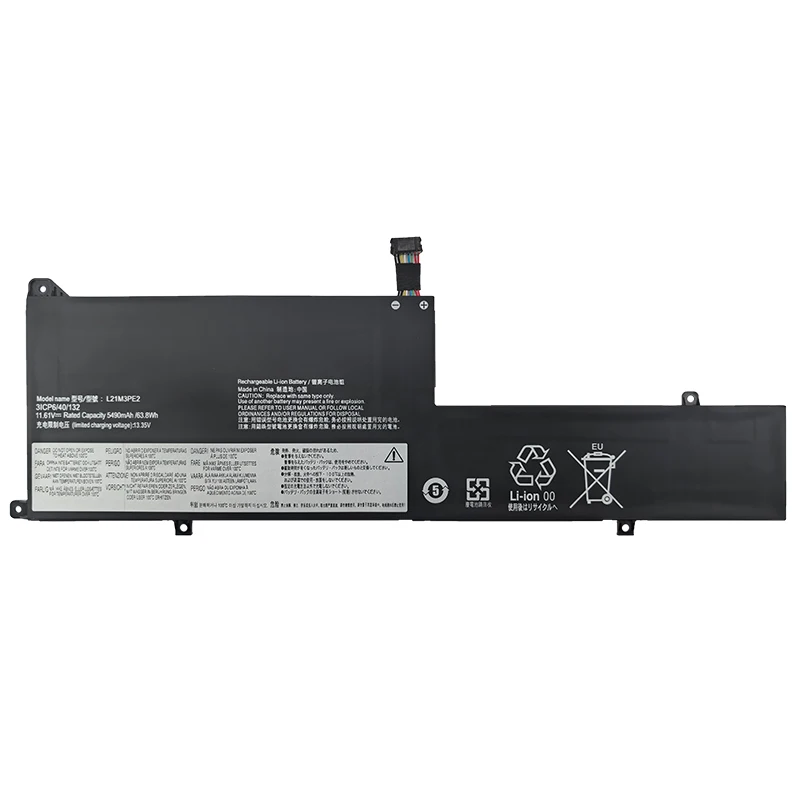 L21M3PE2 5490mAh/63.8Wh 11.61V Higher Capacity Replacement Laptop Battery for Lenovo Flex 7 14IAU7 IdeaPad Flex 7i 14IAU7